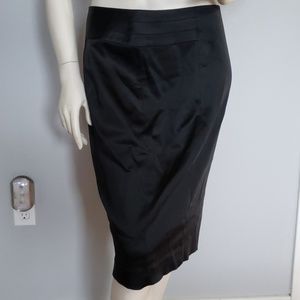 White House Black Market Black Slit Skirt